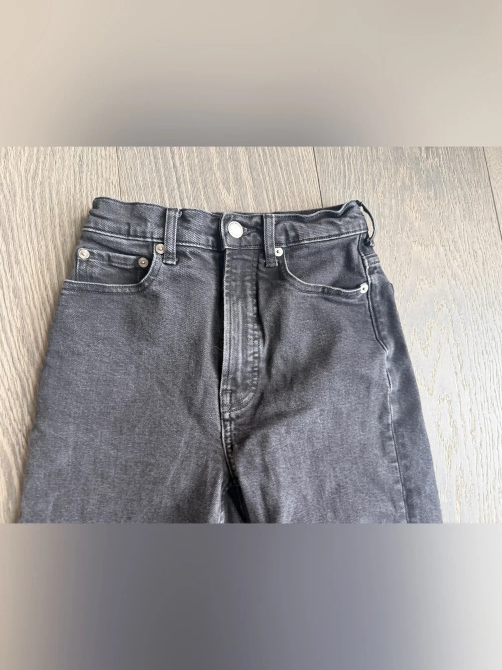 Everlane Organic Cotton The Way-High Sailor Jean in Washed Black Size 23 Crop